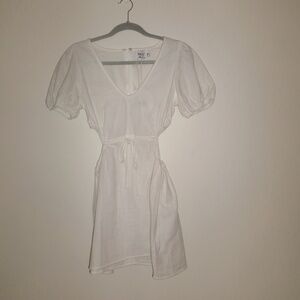 White "Hermaey" cutout dress